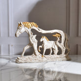 Resing Horse With Baby showpiece